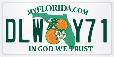 FL license plate DLWY71