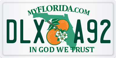FL license plate DLXA92
