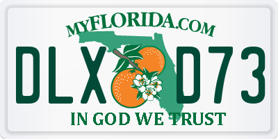 FL license plate DLXD73