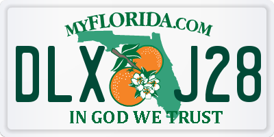 FL license plate DLXJ28