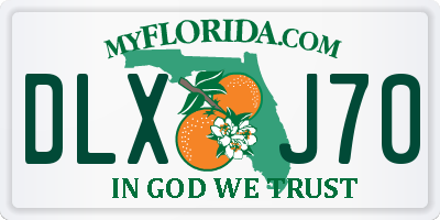 FL license plate DLXJ70