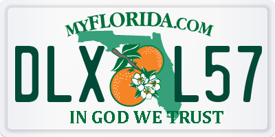 FL license plate DLXL57