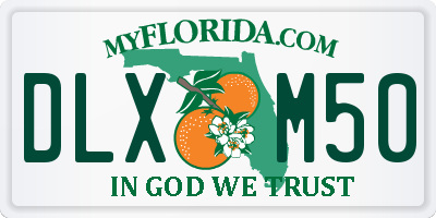 FL license plate DLXM50