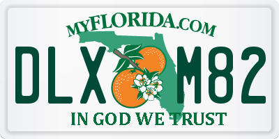 FL license plate DLXM82