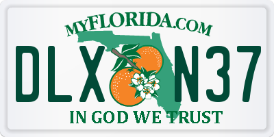 FL license plate DLXN37
