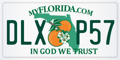 FL license plate DLXP57