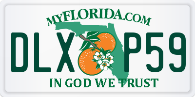 FL license plate DLXP59