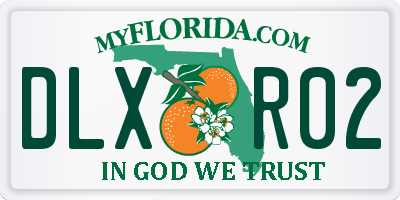 FL license plate DLXR02
