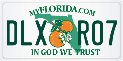FL license plate DLXR07