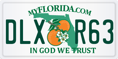 FL license plate DLXR63