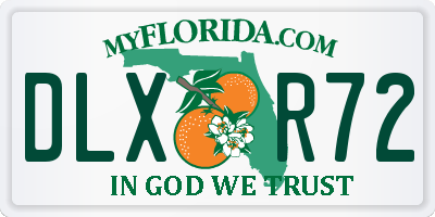 FL license plate DLXR72