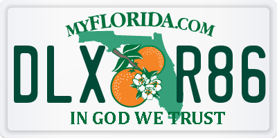 FL license plate DLXR86