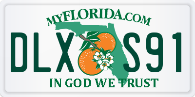 FL license plate DLXS91