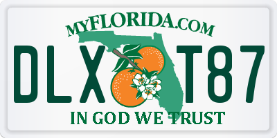 FL license plate DLXT87