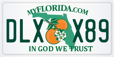 FL license plate DLXX89