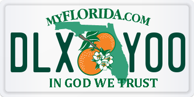 FL license plate DLXY00