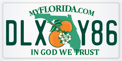 FL license plate DLXY86