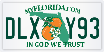 FL license plate DLXY93