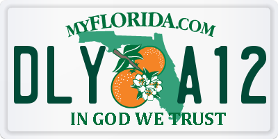 FL license plate DLYA12