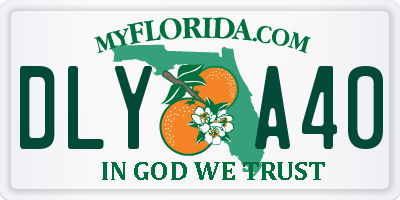 FL license plate DLYA40