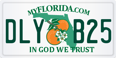 FL license plate DLYB25