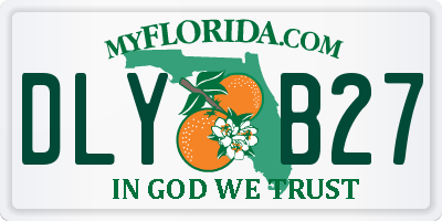 FL license plate DLYB27