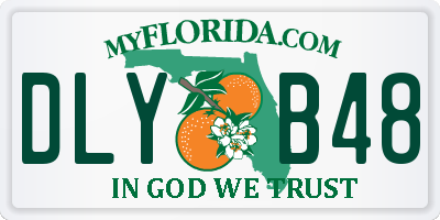FL license plate DLYB48