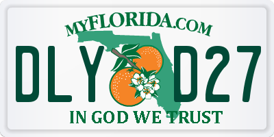 FL license plate DLYD27