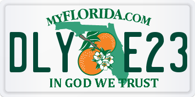FL license plate DLYE23