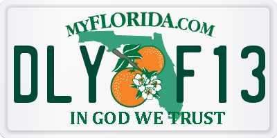 FL license plate DLYF13