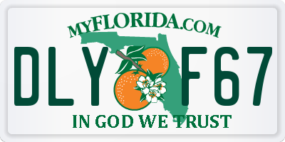 FL license plate DLYF67