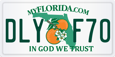 FL license plate DLYF70