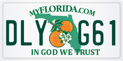 FL license plate DLYG61