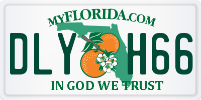 FL license plate DLYH66