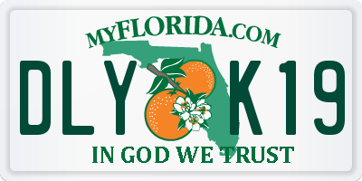 FL license plate DLYK19