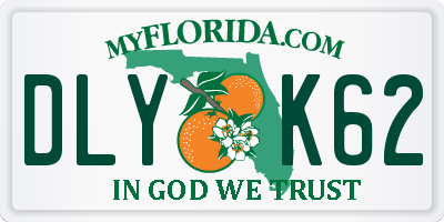 FL license plate DLYK62