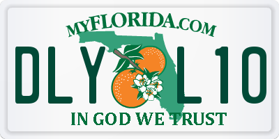 FL license plate DLYL10