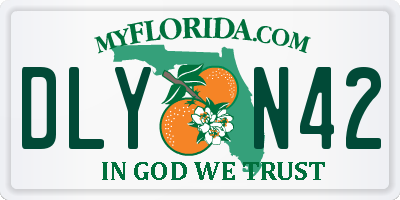 FL license plate DLYN42