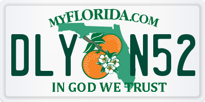 FL license plate DLYN52