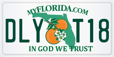 FL license plate DLYT18
