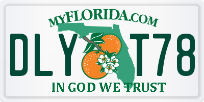 FL license plate DLYT78