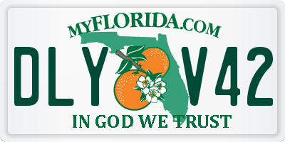 FL license plate DLYV42