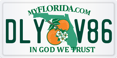 FL license plate DLYV86