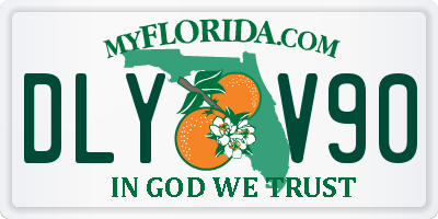 FL license plate DLYV90