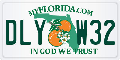 FL license plate DLYW32