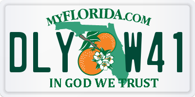 FL license plate DLYW41