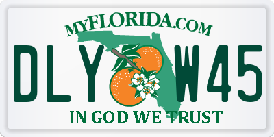 FL license plate DLYW45