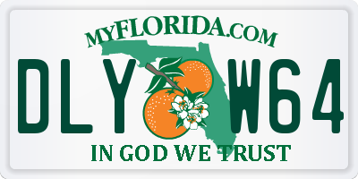 FL license plate DLYW64