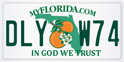 FL license plate DLYW74