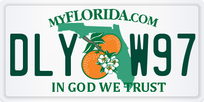 FL license plate DLYW97
